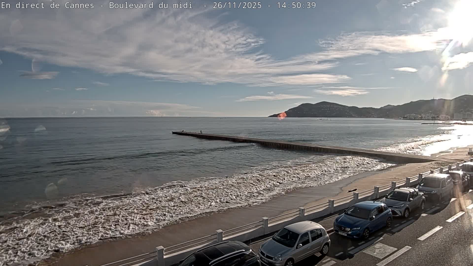 Cannes, Boulevard du Midi Louise Moreau Live Cam - Alpes Maritimes, Provence-Alpes-Côte d'Azur, France