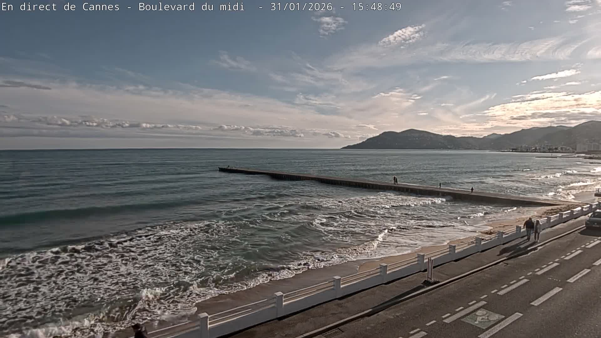 Cannes, Boulevard du Midi Louise Moreau Live Cam - Alpes Maritimes, Provence-Alpes-Côte d'Azur, France