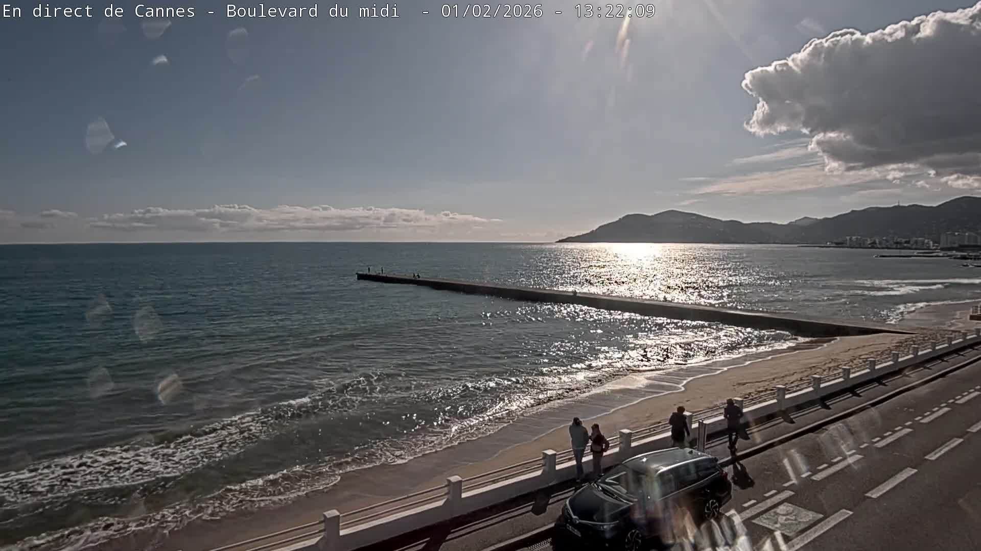 Cannes, Boulevard du Midi Louise Moreau Live Cam - Alpes Maritimes, Provence-Alpes-Côte d'Azur, France