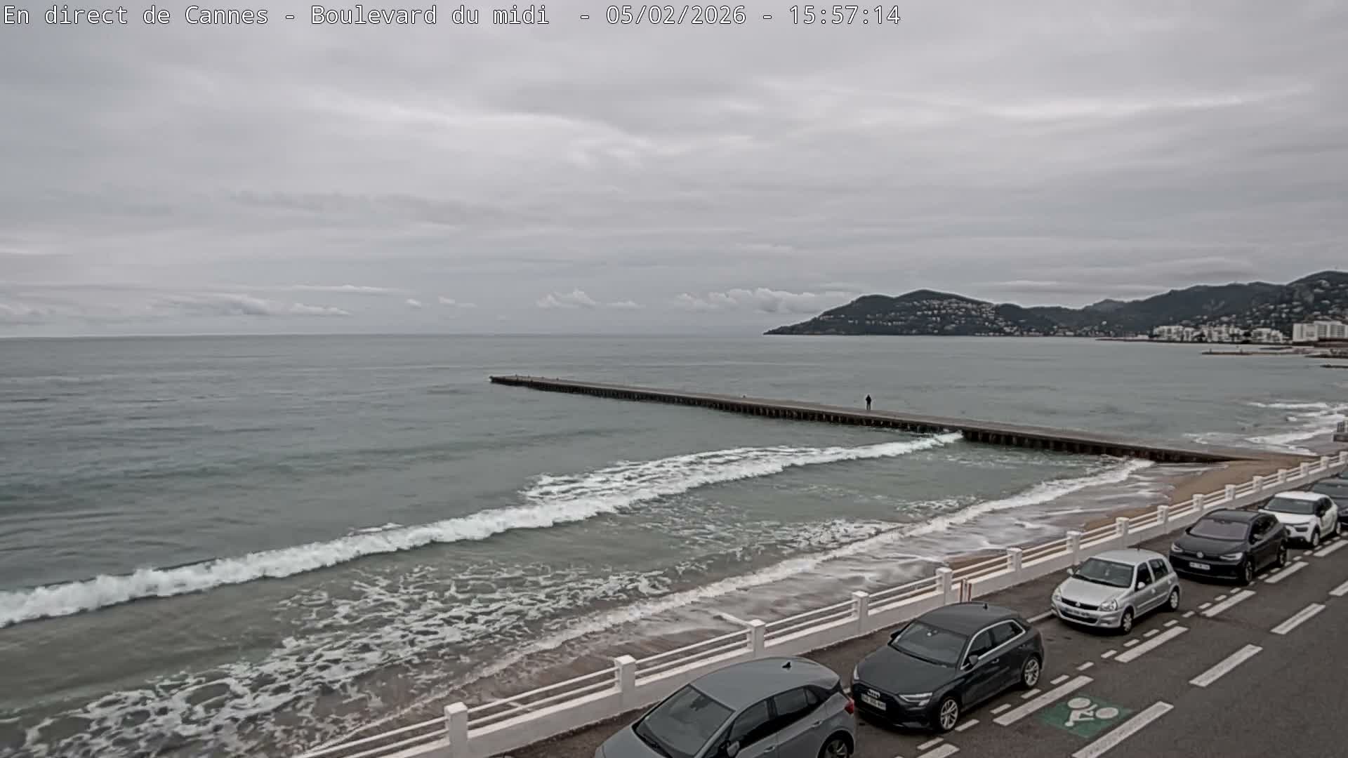Cannes, Boulevard du Midi Louise Moreau Live Cam - Alpes Maritimes, Provence-Alpes-Côte d'Azur, France