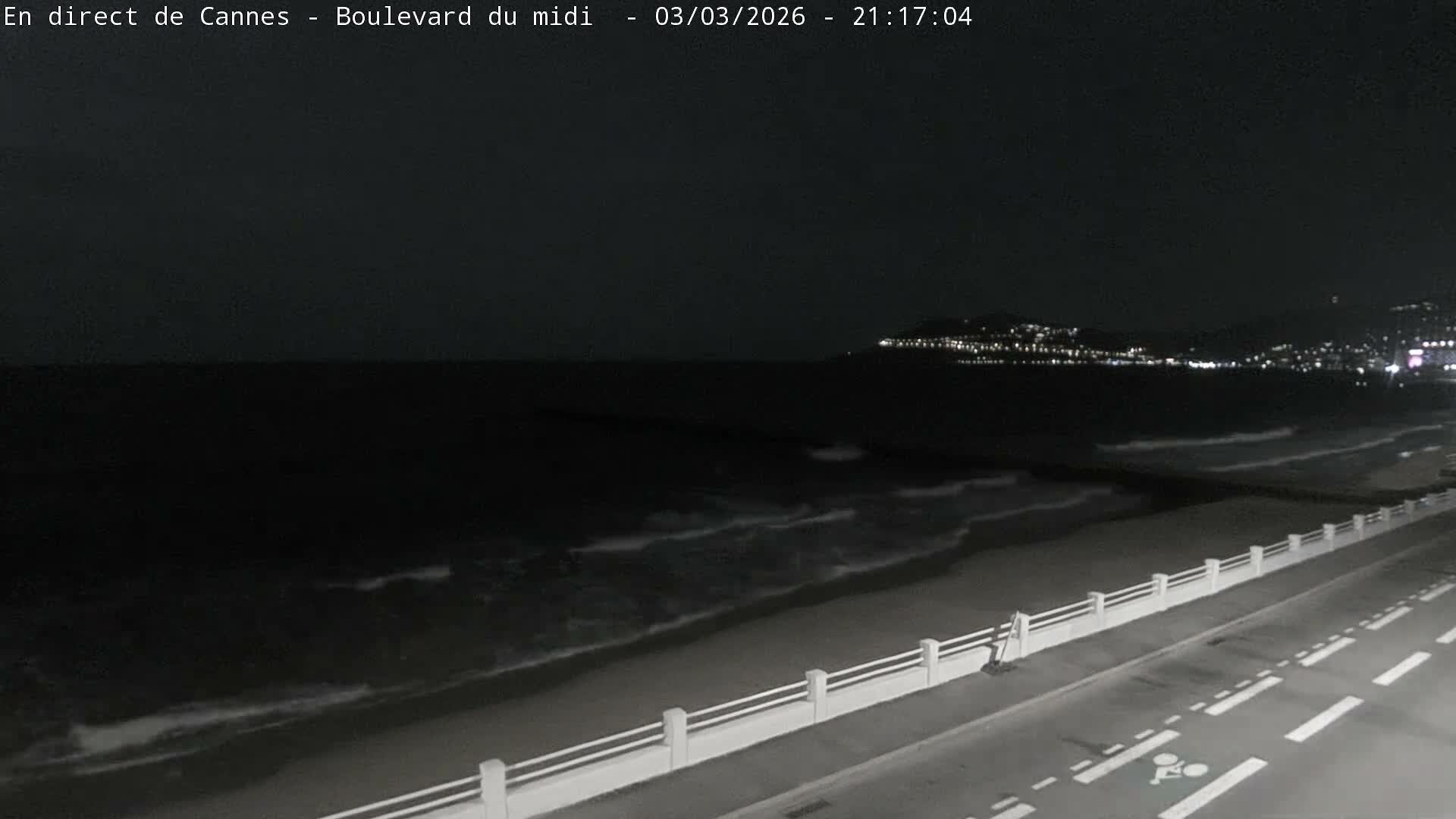 Cannes, Boulevard du Midi Louise Moreau Live Cam - Alpes Maritimes, Provence-Alpes-Côte d'Azur, France