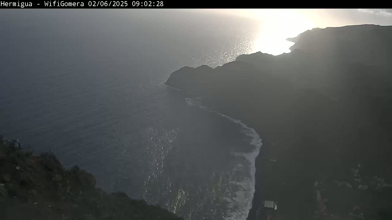 La Gomera ,Hermigua Live Cam - Santa Cruz de Tenerife, Canary Islands, Spain