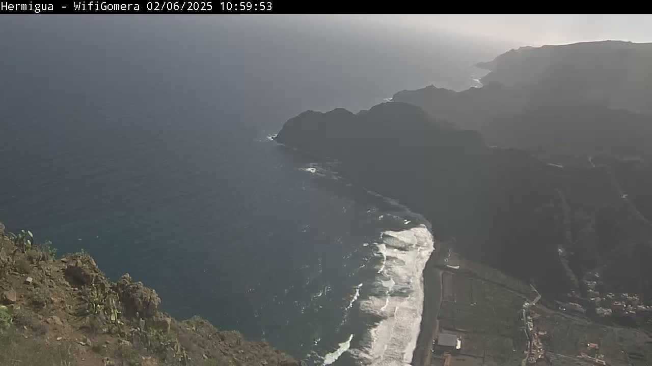 La Gomera ,Hermigua Live Cam - Santa Cruz de Tenerife, Canary Islands, Spain