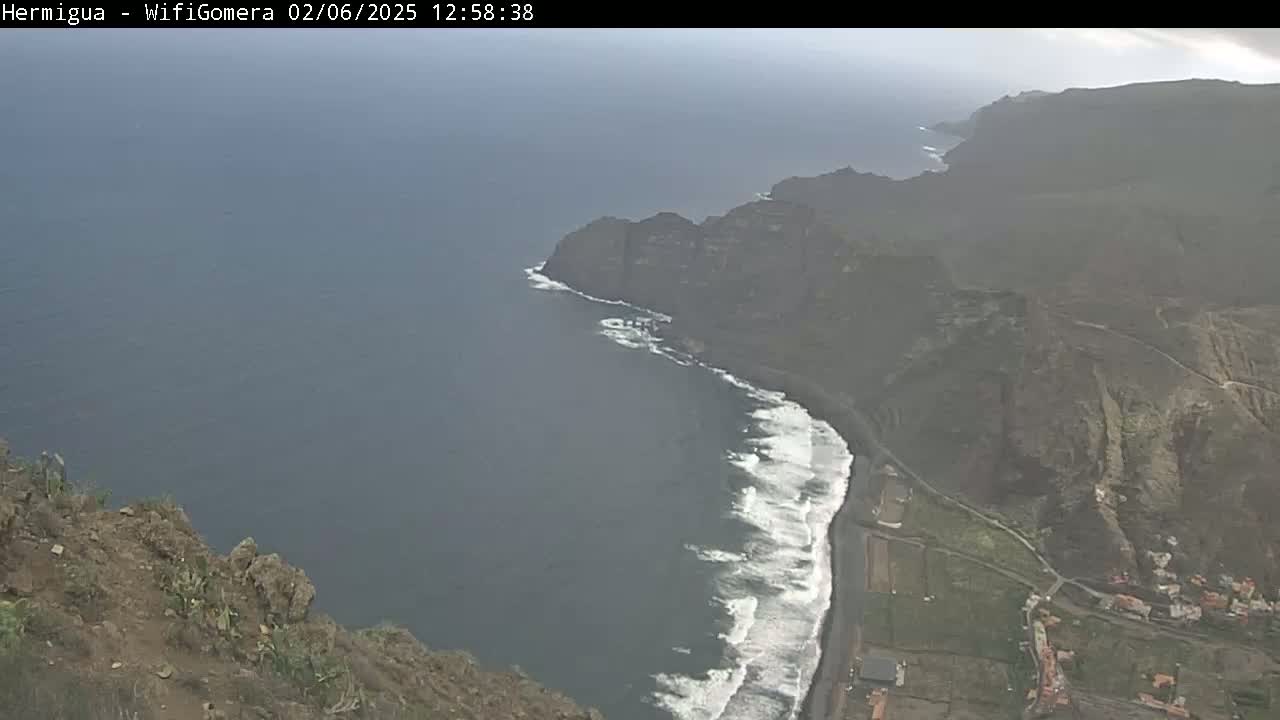 La Gomera ,Hermigua Live Cam - Santa Cruz de Tenerife, Canary Islands, Spain