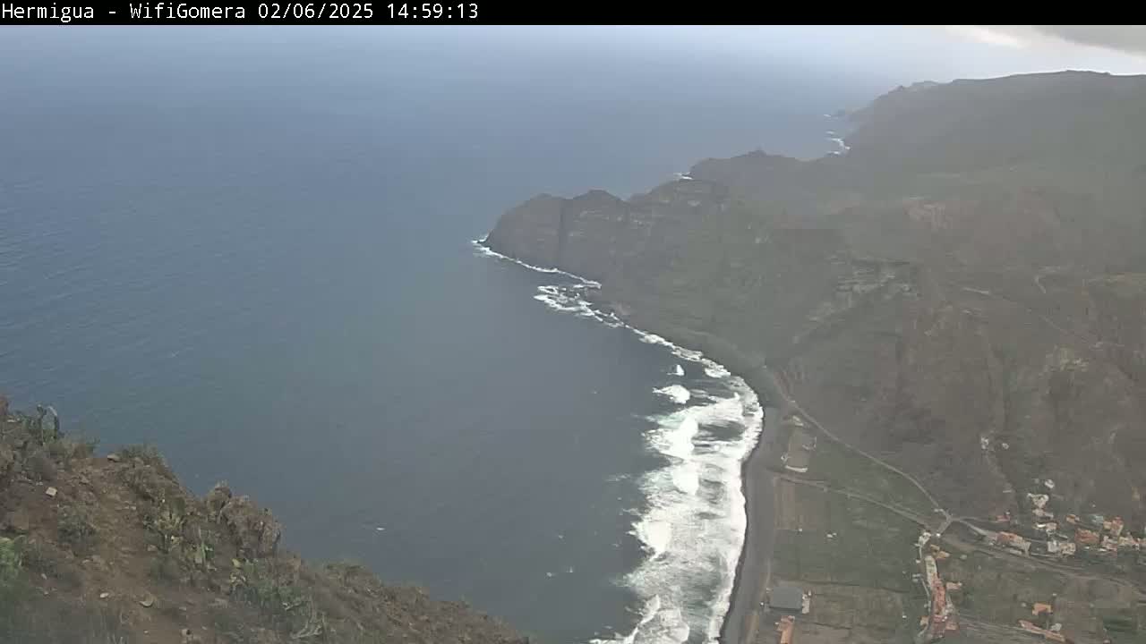 La Gomera ,Hermigua Live Cam - Santa Cruz de Tenerife, Canary Islands, Spain