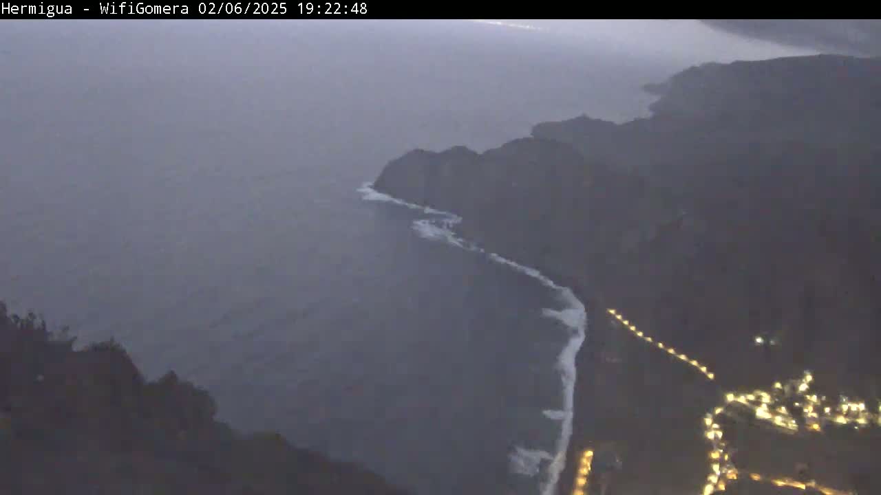 La Gomera ,Hermigua Live Cam - Santa Cruz de Tenerife, Canary Islands, Spain