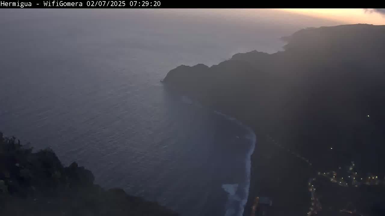 La Gomera ,Hermigua Live Cam - Santa Cruz de Tenerife, Canary Islands, Spain