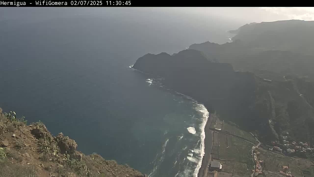 La Gomera ,Hermigua Live Cam - Santa Cruz de Tenerife, Canary Islands, Spain
