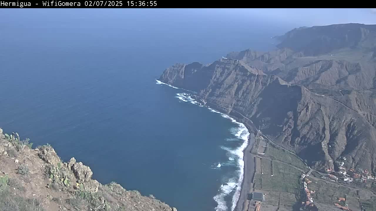 La Gomera ,Hermigua Live Cam - Santa Cruz de Tenerife, Canary Islands, Spain