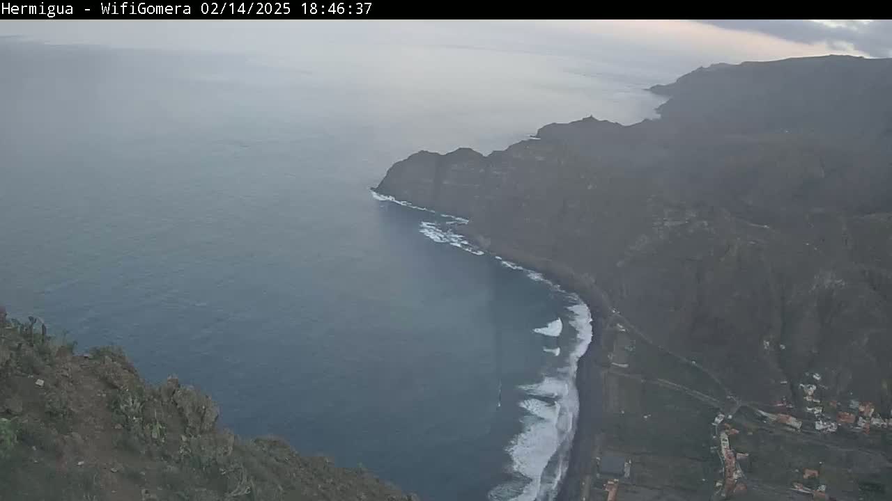La Gomera ,Hermigua Live Cam - Santa Cruz de Tenerife, Canary Islands, Spain