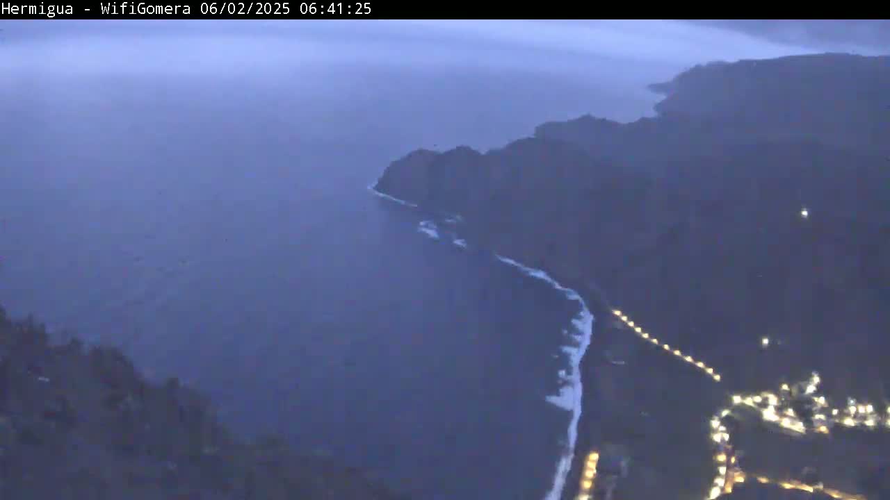 La Gomera ,Hermigua Live Cam - Santa Cruz de Tenerife, Canary Islands, Spain