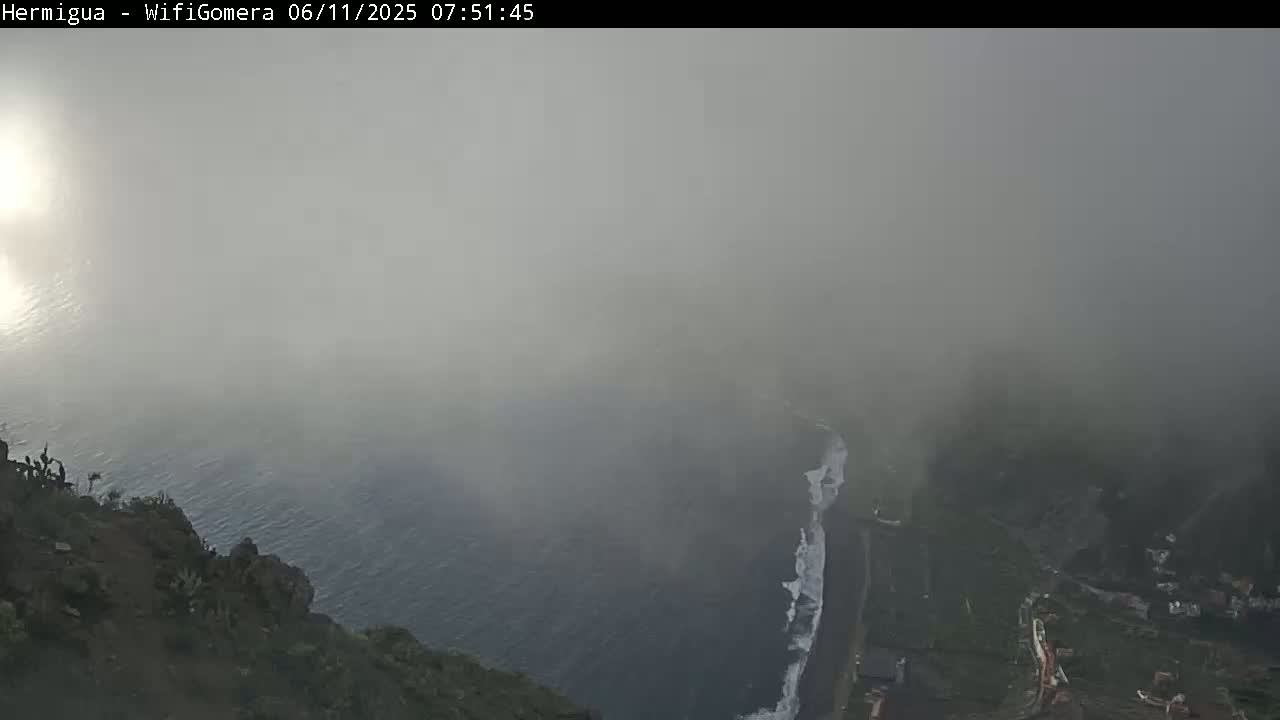 La Gomera ,Hermigua Live Cam - Santa Cruz de Tenerife, Canary Islands, Spain