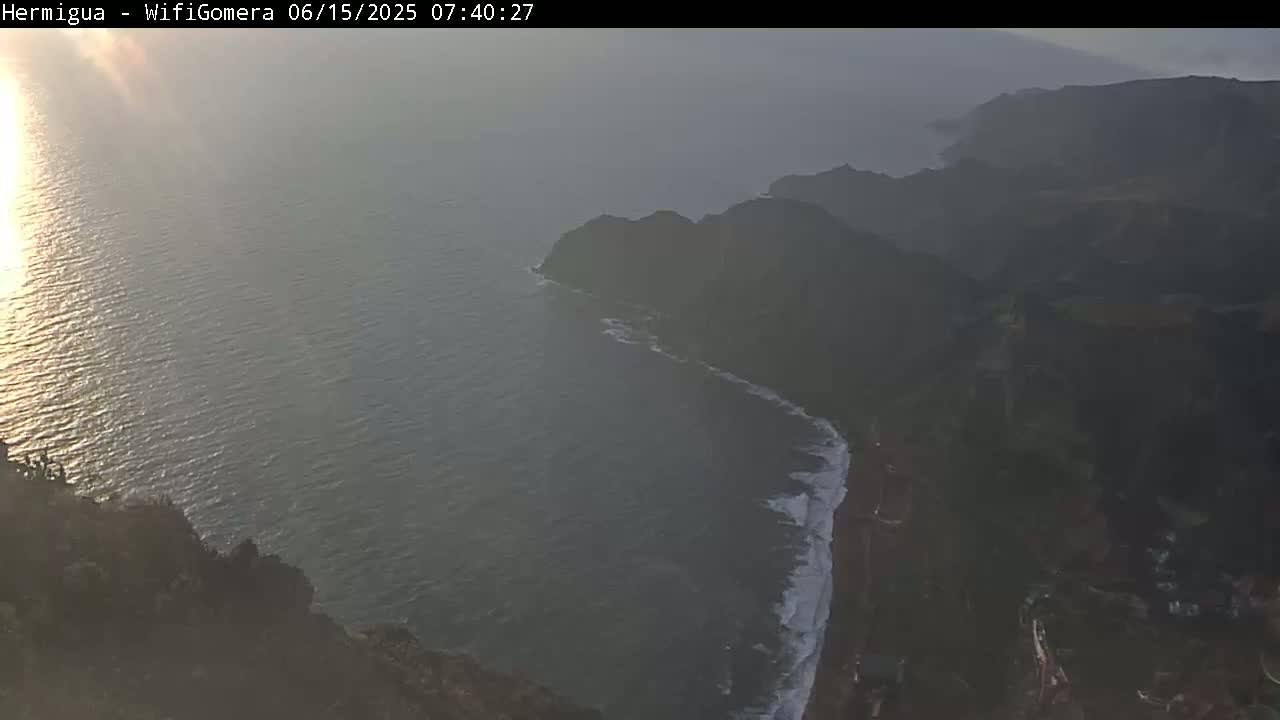 La Gomera ,Hermigua Live Cam - Santa Cruz de Tenerife, Canary Islands, Spain