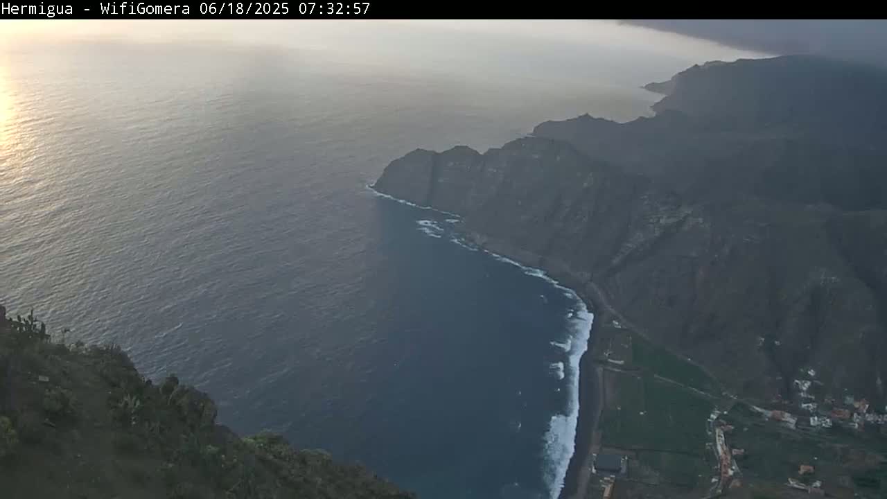 La Gomera ,Hermigua Live Cam - Santa Cruz de Tenerife, Canary Islands, Spain