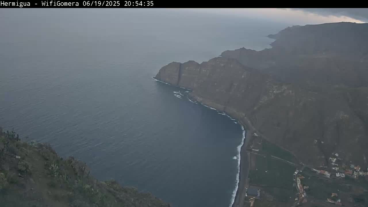La Gomera ,Hermigua Live Cam - Santa Cruz de Tenerife, Canary Islands, Spain