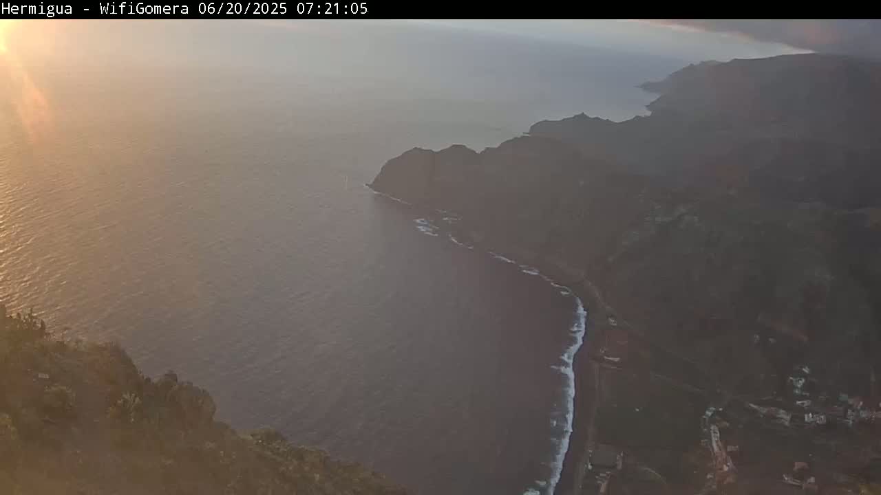 La Gomera ,Hermigua Live Cam - Santa Cruz de Tenerife, Canary Islands, Spain