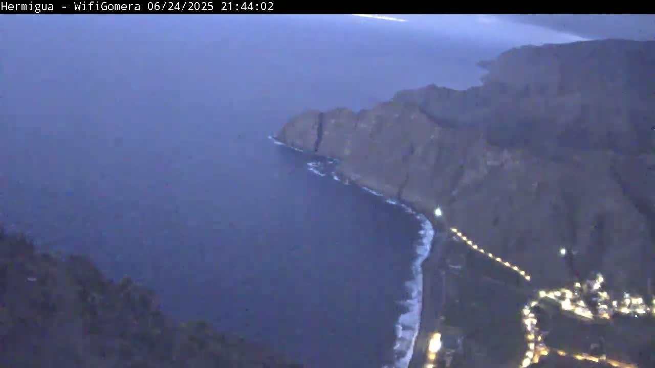 La Gomera ,Hermigua Live Cam - Santa Cruz de Tenerife, Canary Islands, Spain