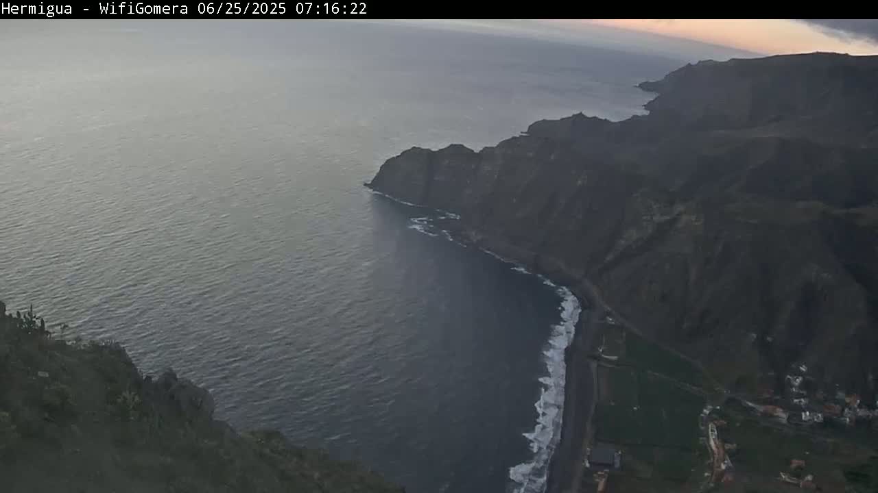 La Gomera ,Hermigua Live Cam - Santa Cruz de Tenerife, Canary Islands, Spain