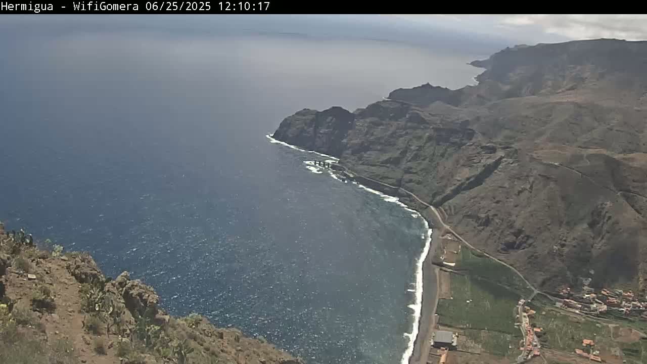 La Gomera ,Hermigua Live Cam - Santa Cruz de Tenerife, Canary Islands, Spain