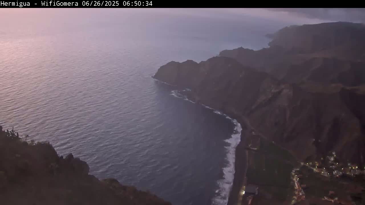 La Gomera ,Hermigua Live Cam - Santa Cruz de Tenerife, Canary Islands, Spain