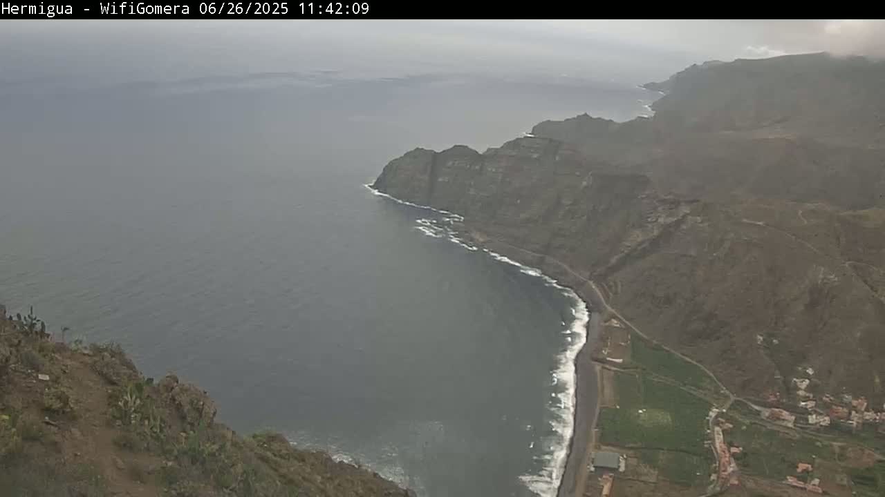 La Gomera ,Hermigua Live Cam - Santa Cruz de Tenerife, Canary Islands, Spain