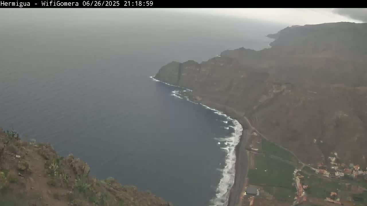 La Gomera ,Hermigua Live Cam - Santa Cruz de Tenerife, Canary Islands, Spain
