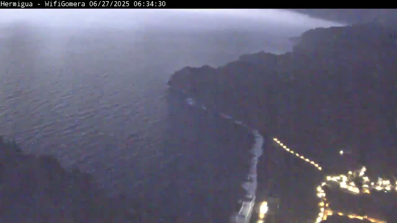 La Gomera ,Hermigua Live Cam - Santa Cruz de Tenerife, Canary Islands, Spain