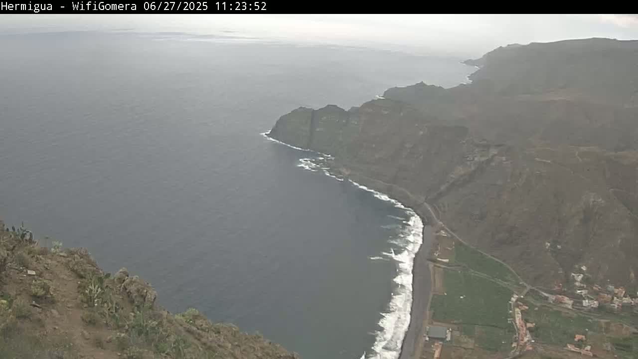 La Gomera ,Hermigua Live Cam - Santa Cruz de Tenerife, Canary Islands, Spain
