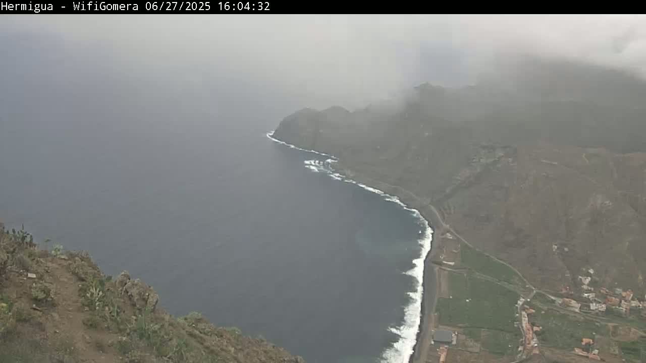 La Gomera ,Hermigua Live Cam - Santa Cruz de Tenerife, Canary Islands, Spain