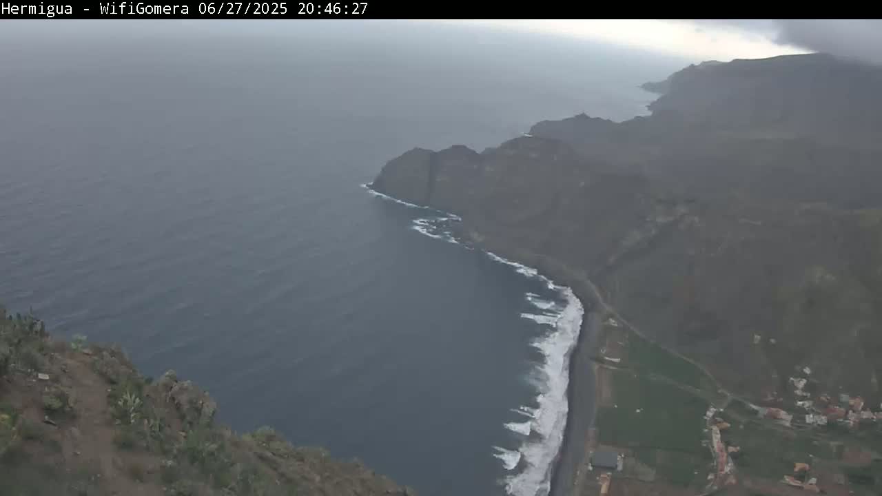 La Gomera ,Hermigua Live Cam - Santa Cruz de Tenerife, Canary Islands, Spain