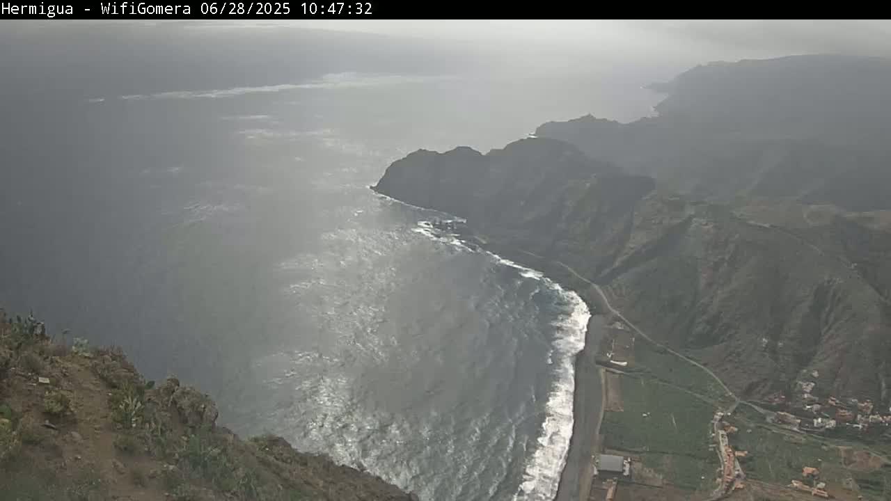 La Gomera ,Hermigua Live Cam - Santa Cruz de Tenerife, Canary Islands, Spain