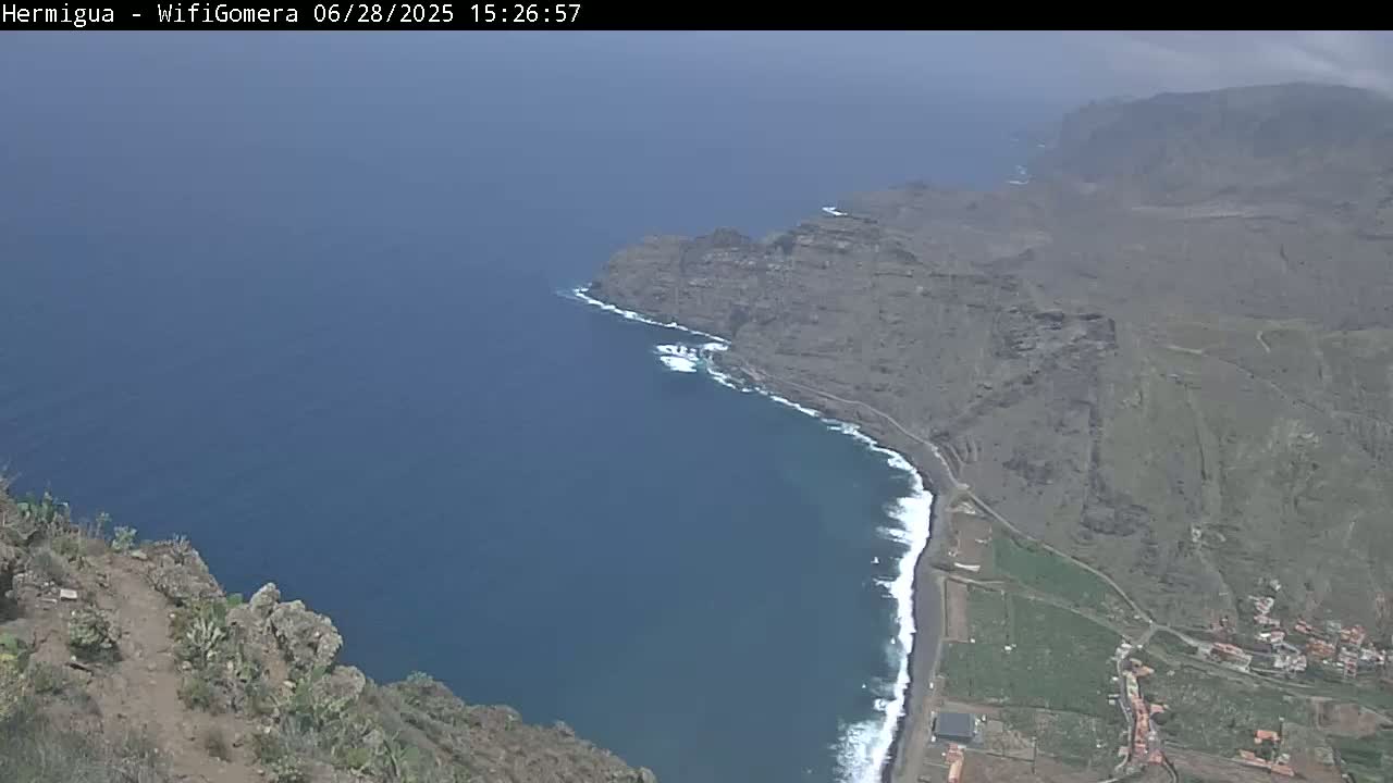 La Gomera ,Hermigua Live Cam - Santa Cruz de Tenerife, Canary Islands, Spain