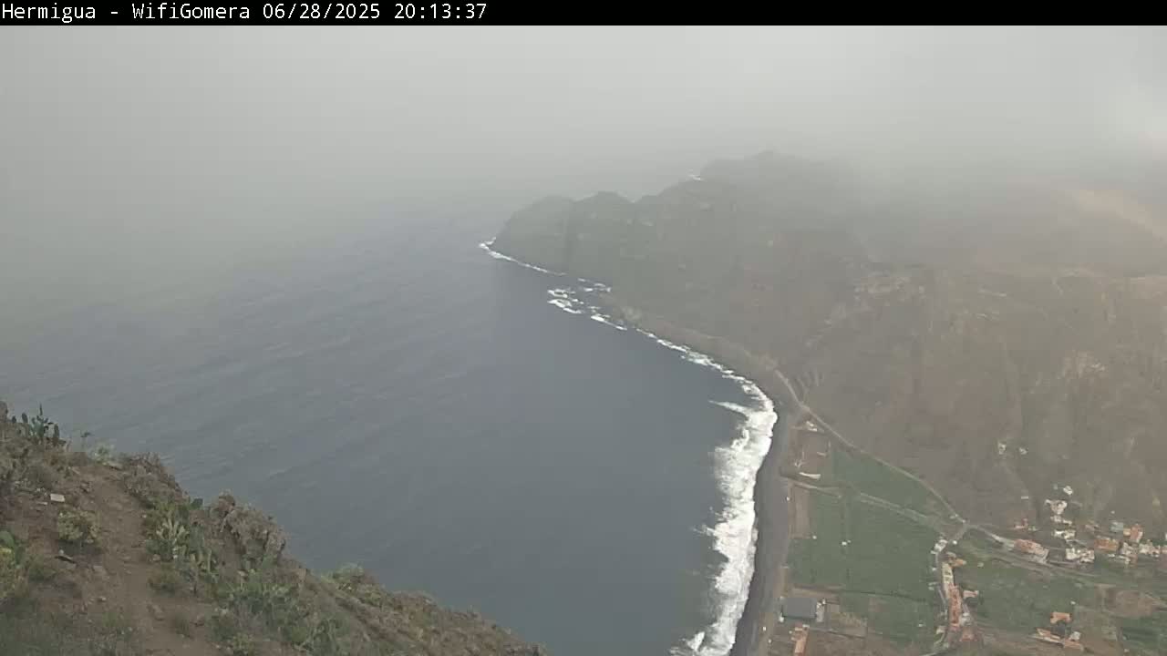 La Gomera ,Hermigua Live Cam - Santa Cruz de Tenerife, Canary Islands, Spain