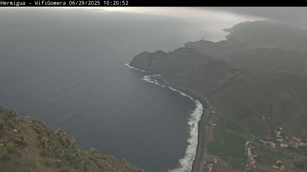 La Gomera ,Hermigua Live Cam - Santa Cruz de Tenerife, Canary Islands, Spain