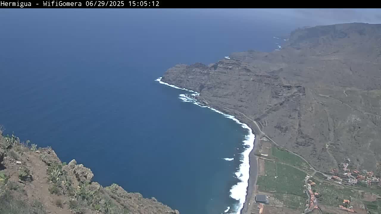La Gomera ,Hermigua Live Cam - Santa Cruz de Tenerife, Canary Islands, Spain