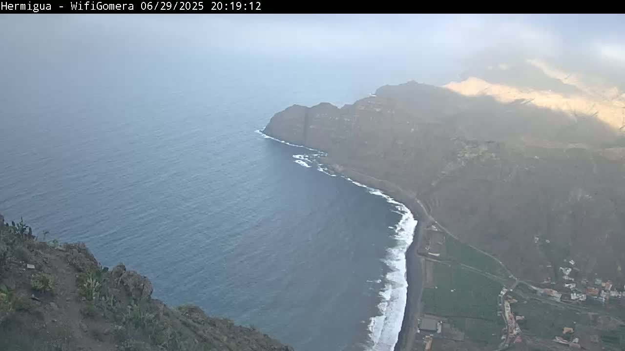 La Gomera ,Hermigua Live Cam - Santa Cruz de Tenerife, Canary Islands, Spain
