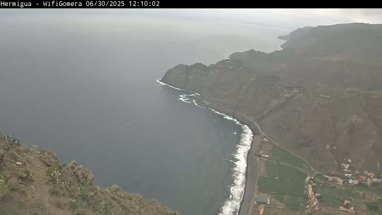 La Gomera ,Hermigua Live Cam - Santa Cruz de Tenerife, Canary Islands, Spain