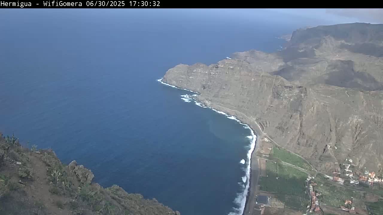 La Gomera ,Hermigua Live Cam - Santa Cruz de Tenerife, Canary Islands, Spain