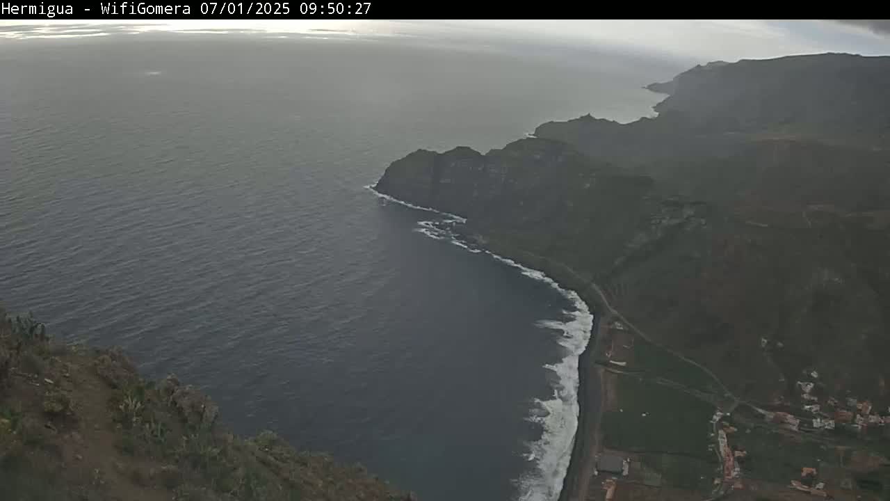 La Gomera ,Hermigua Live Cam - Santa Cruz de Tenerife, Canary Islands, Spain