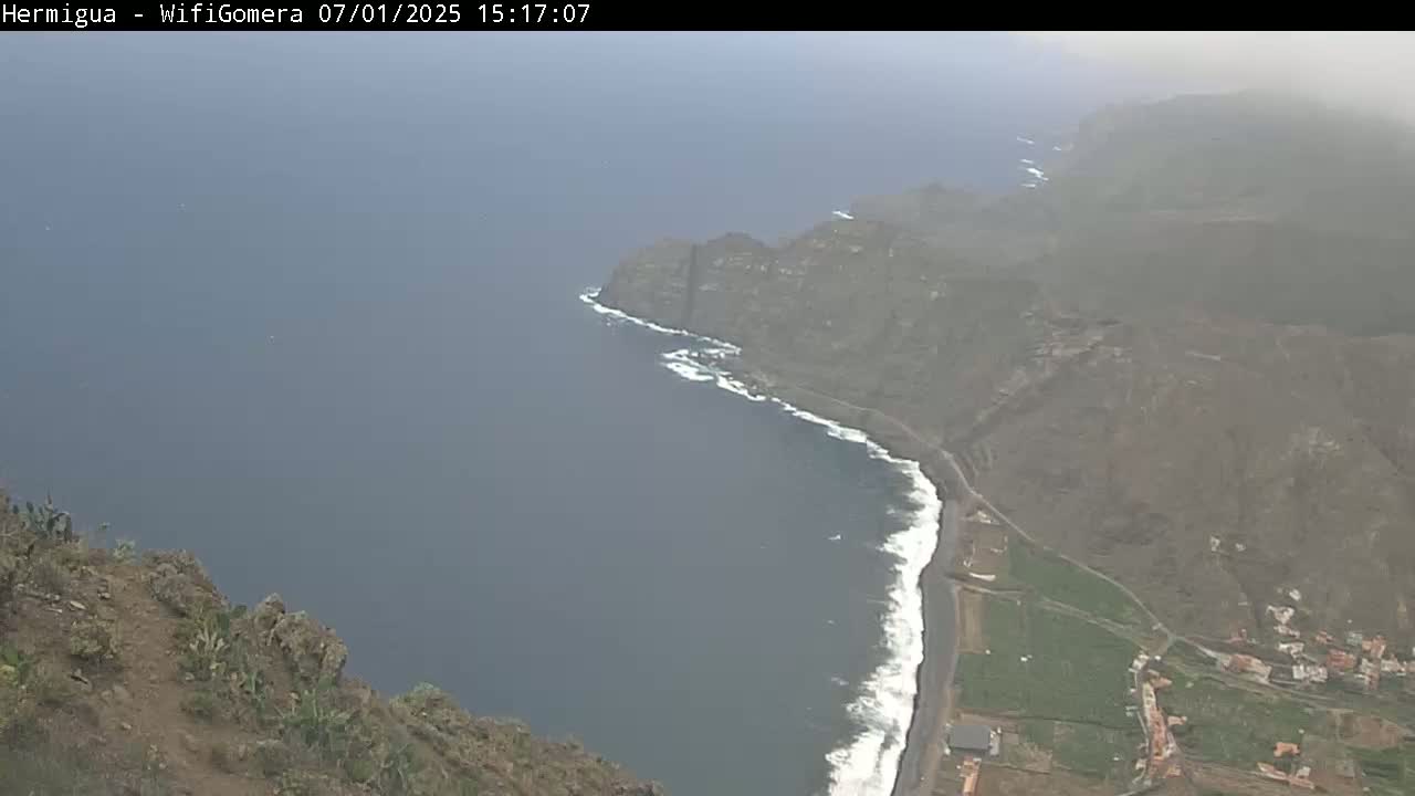 La Gomera ,Hermigua Live Cam - Santa Cruz de Tenerife, Canary Islands, Spain