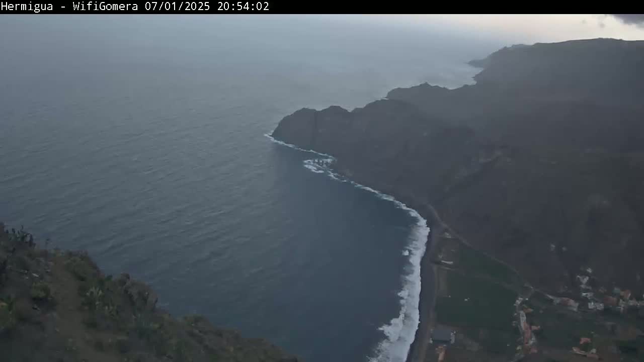 La Gomera ,Hermigua Live Cam - Santa Cruz de Tenerife, Canary Islands, Spain