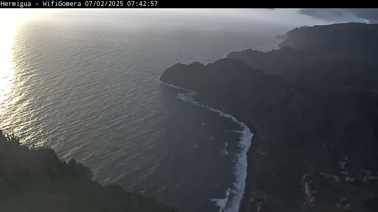 La Gomera ,Hermigua Live Cam - Santa Cruz de Tenerife, Canary Islands, Spain