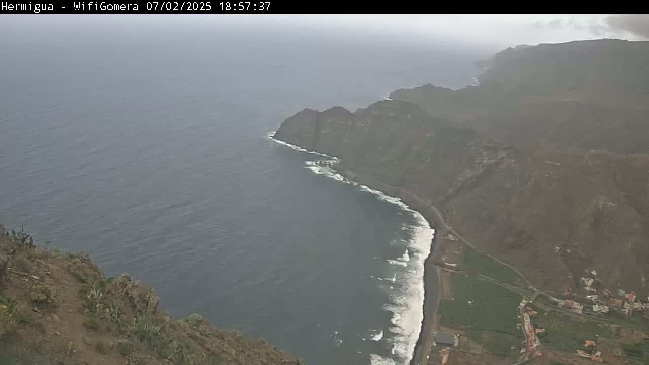 La Gomera ,Hermigua Live Cam - Santa Cruz de Tenerife, Canary Islands, Spain