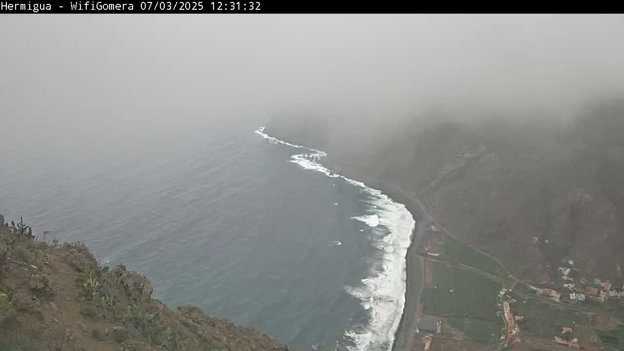 La Gomera ,Hermigua Live Cam - Santa Cruz de Tenerife, Canary Islands, Spain