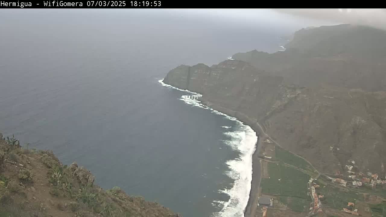 La Gomera ,Hermigua Live Cam - Santa Cruz de Tenerife, Canary Islands, Spain