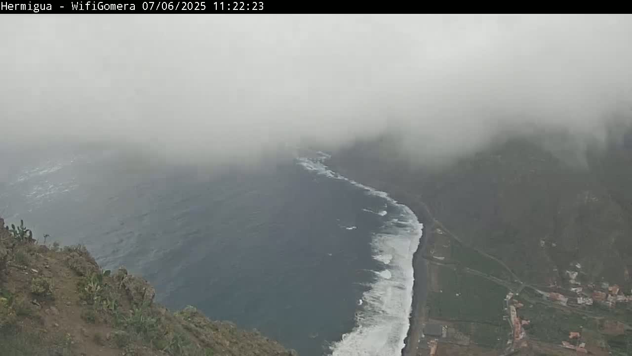 La Gomera ,Hermigua Live Cam - Santa Cruz de Tenerife, Canary Islands, Spain