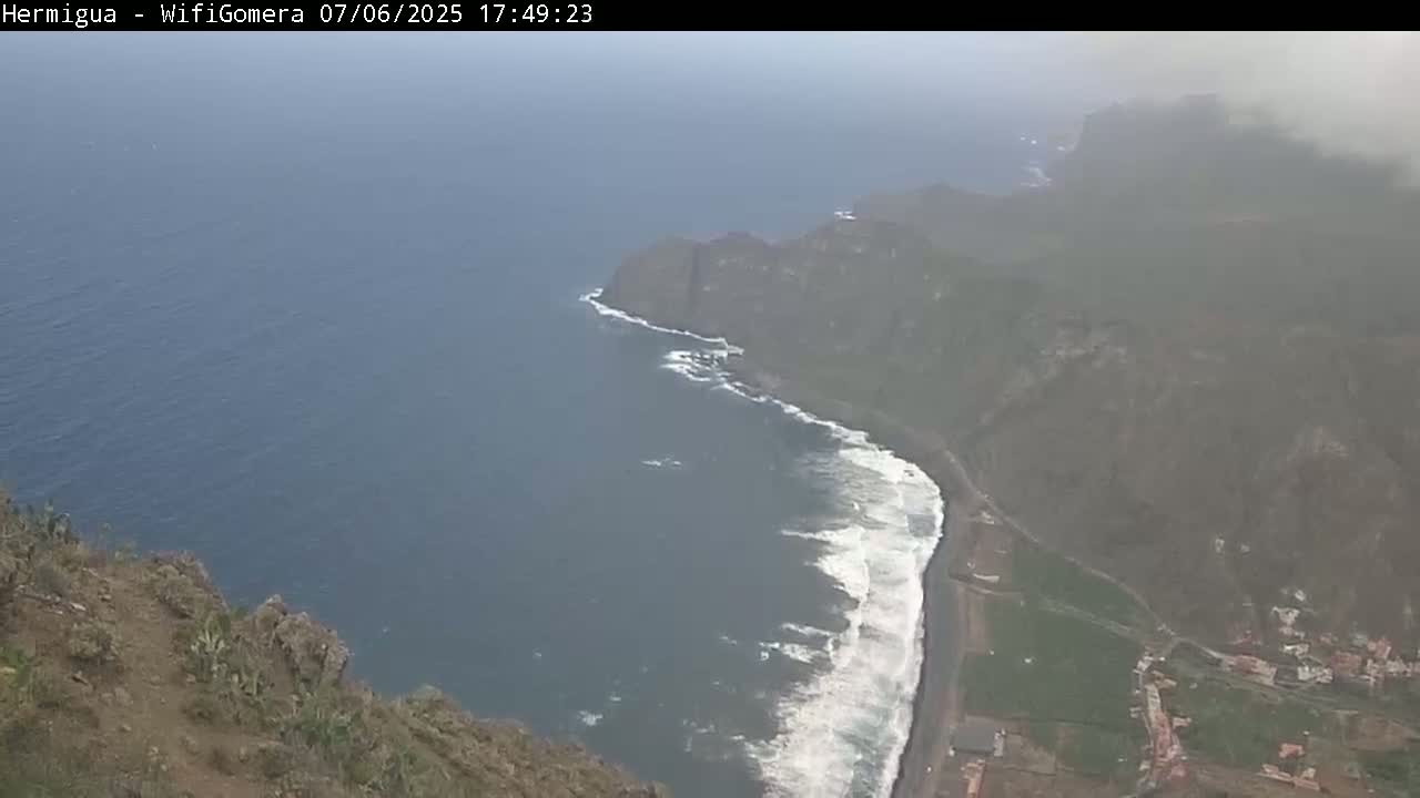 La Gomera ,Hermigua Live Cam - Santa Cruz de Tenerife, Canary Islands, Spain