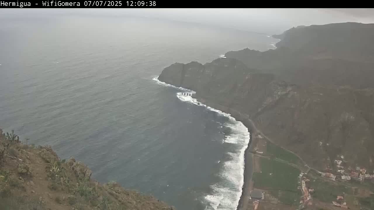 La Gomera ,Hermigua Live Cam - Santa Cruz de Tenerife, Canary Islands, Spain