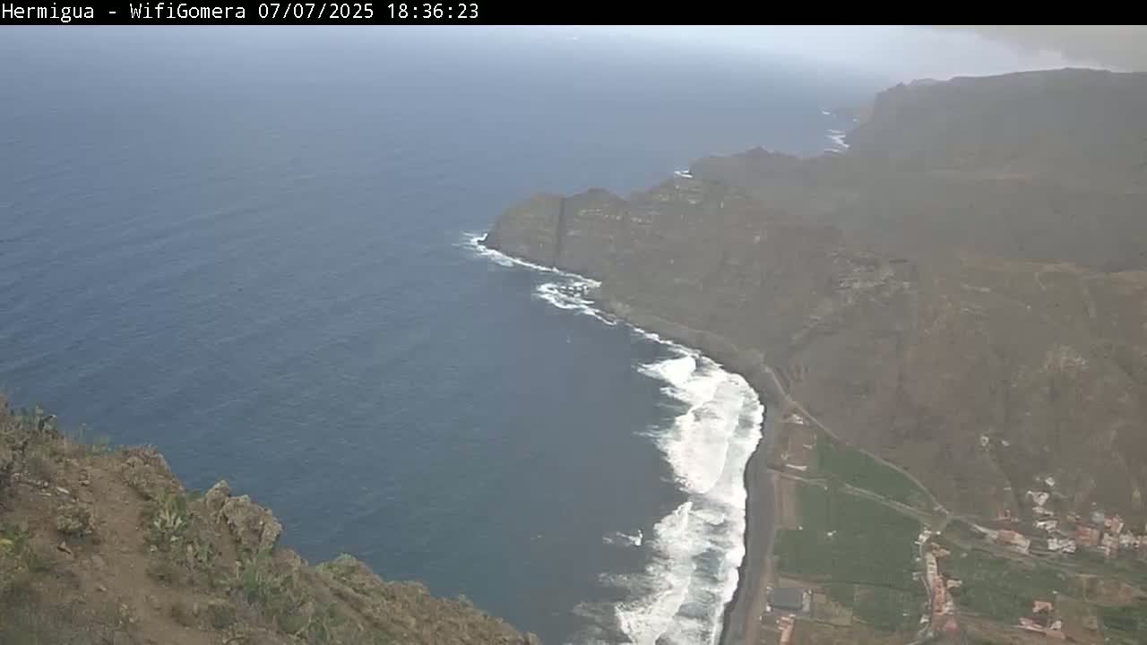 La Gomera ,Hermigua Live Cam - Santa Cruz de Tenerife, Canary Islands, Spain