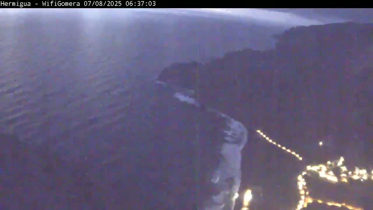La Gomera ,Hermigua Live Cam - Santa Cruz de Tenerife, Canary Islands, Spain